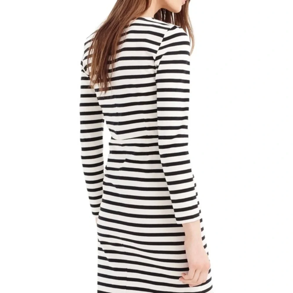 J. CREW Striped Long Sleeve Cotton MIDI Dress‎ Size 2 NWOT Summer Spring Soft